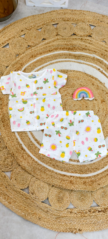 Fruit Fiesta - Premium Muslin Co-ord Set