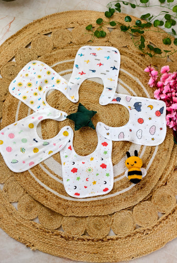 Premium Muslin Bib (pack of 5)
