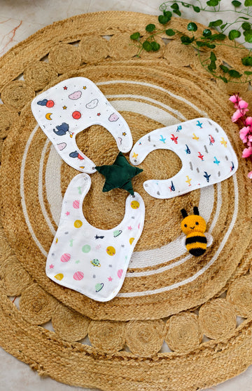 Premium Muslin Bib (pack of 3)