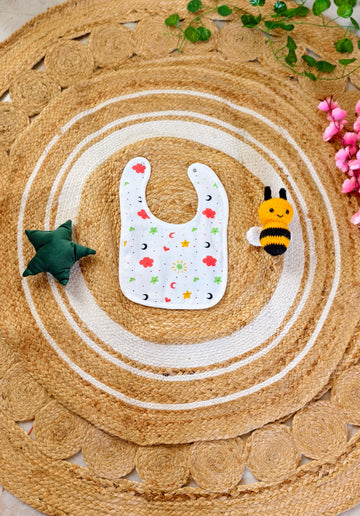 Cosmic Bloom - Premium Muslin Bib