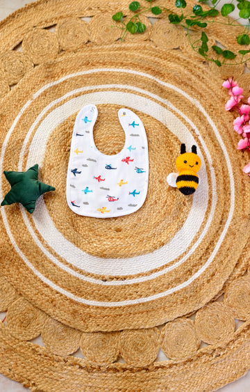 Little Aviator - Premium Muslin Bib