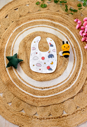 Dreamy Safari- Premium Muslin Bib