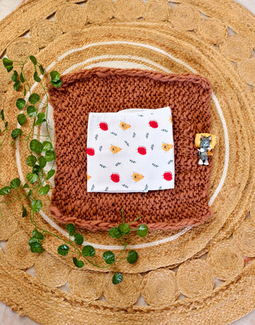 Cherry Cuddles- 2 Layer Muslin Hooded Towel