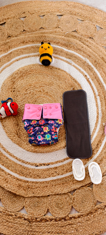 Freesize cloth diaper - Jungle Parade (6kg-17kg) - Day and night usage
