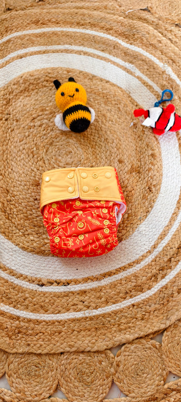 Freesize cloth diaper - Festive Spark (6kg-17kg) - Day and night usage
