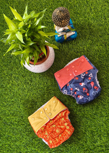 Freesize cloth diaper - 6kg-17kg Day and night usage (pack of 2)