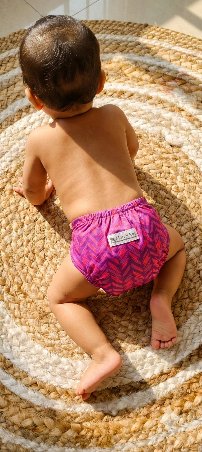 Freesize cloth diaper - Berry Bolt (6kg-17kg) - Day and night usage