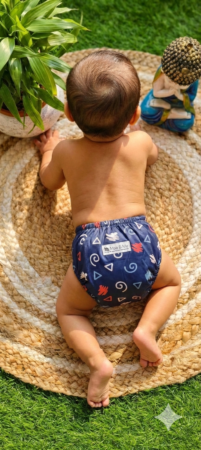 Freesize cloth diaper - Bamboo Bliss (6kg-17kg) - Day and night usage