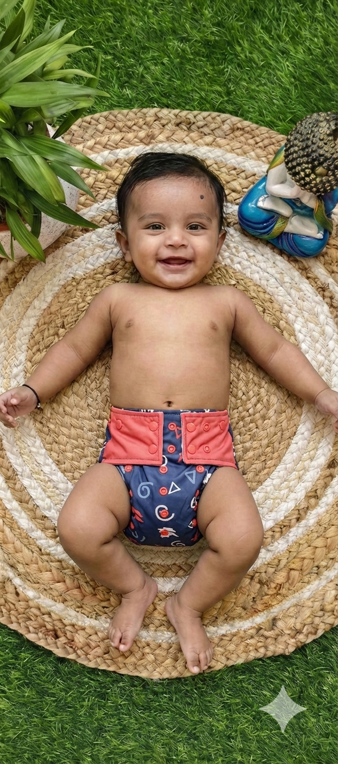 Freesize cloth diaper - 6kg-17kg Day and night usage