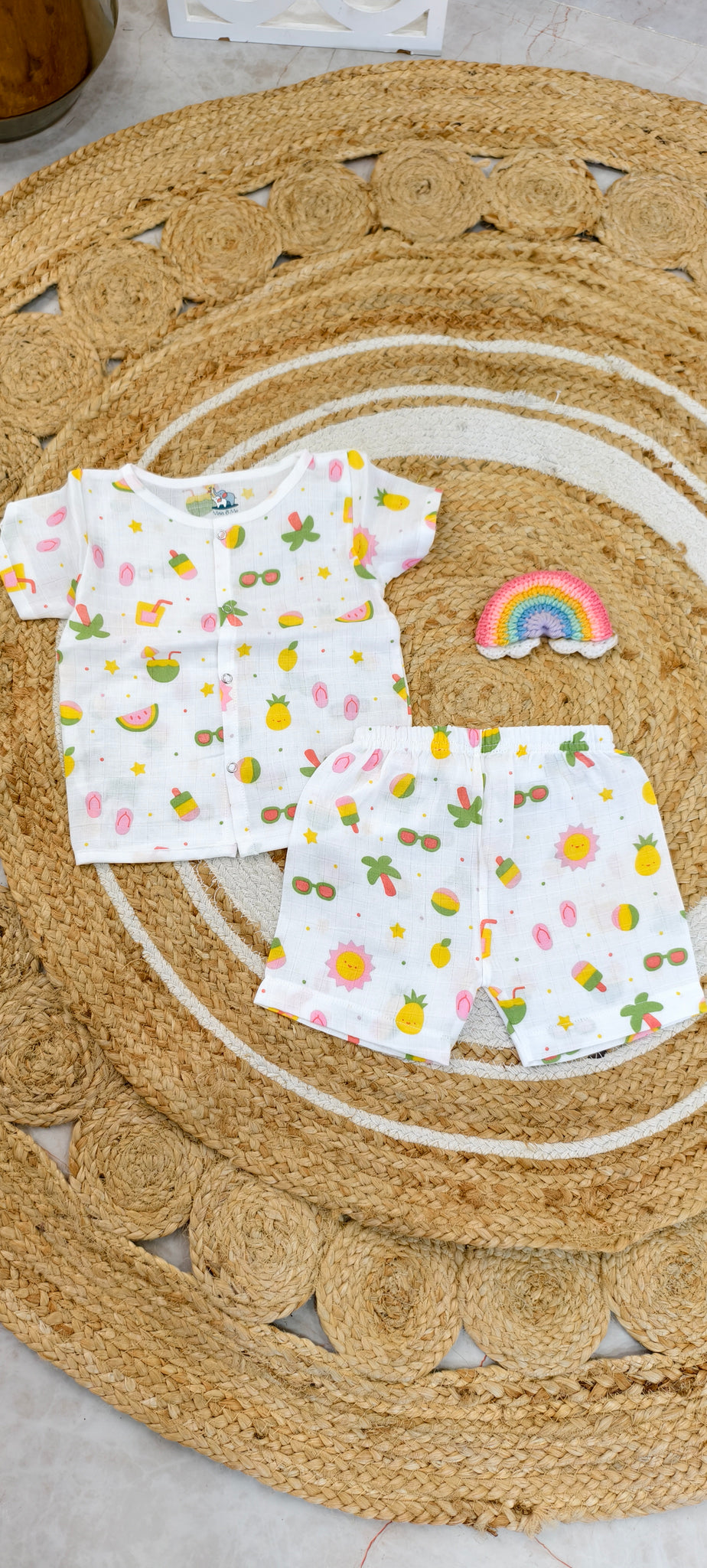 Fruit Fiesta - Premium Muslin Co-ord Set