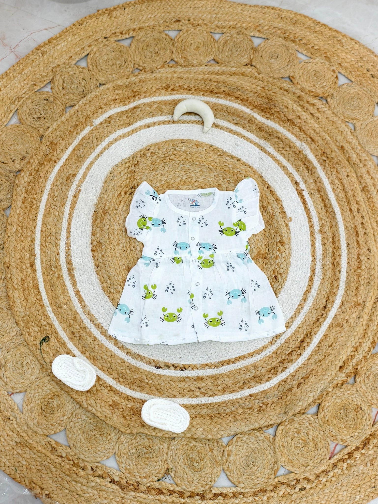 Crabby Cuddles Muslin Frill Frock