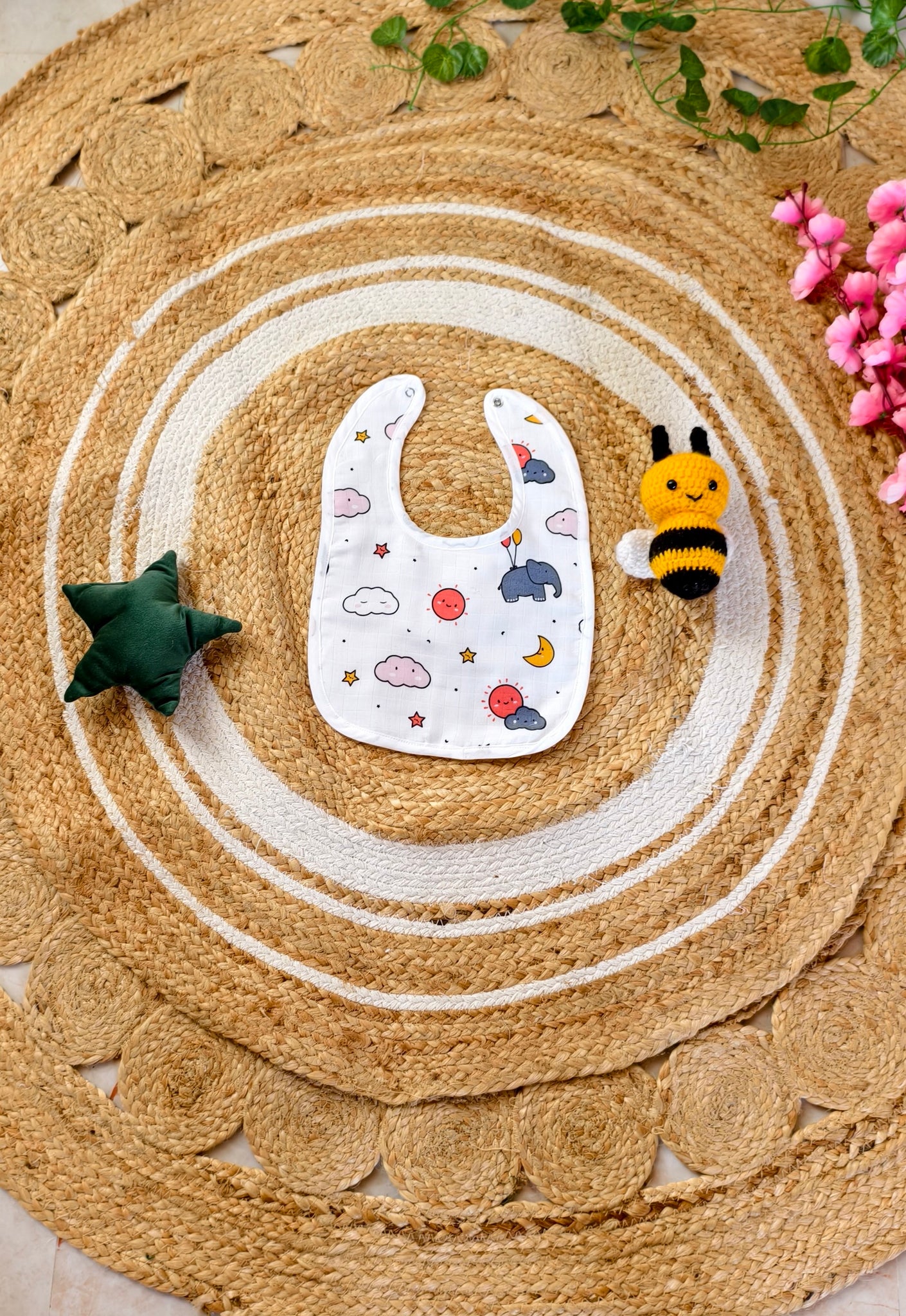 Dreamy Safari- Premium Muslin Bib