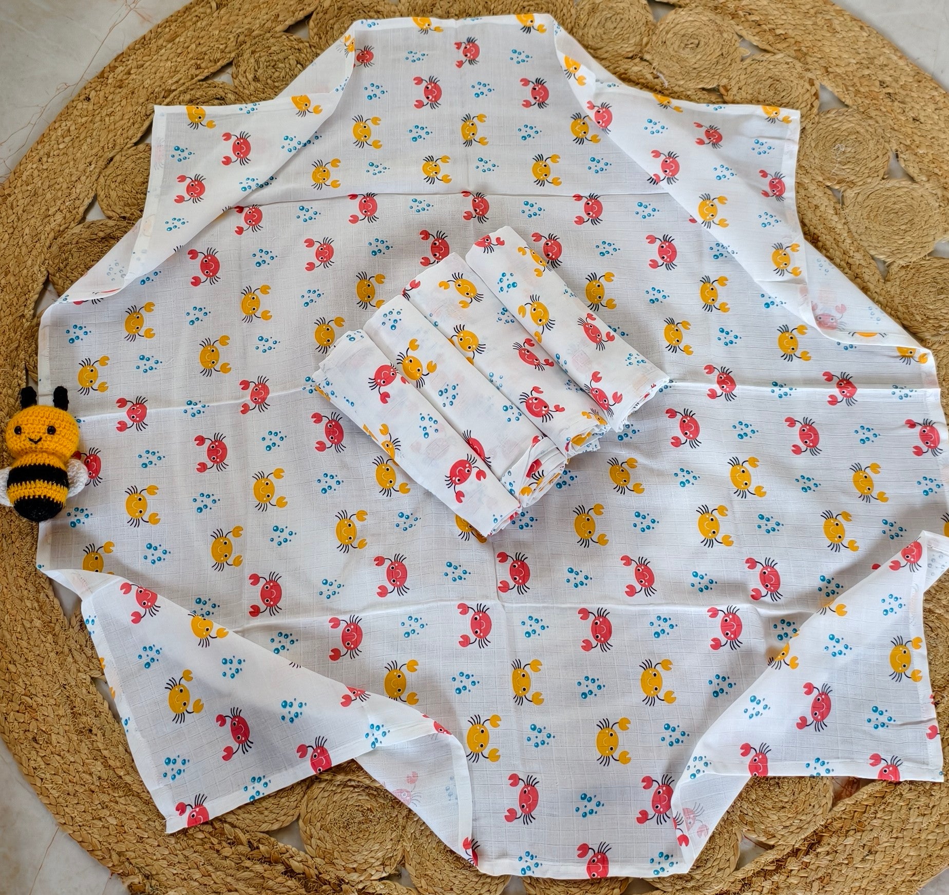 Crabby Cuddles Muslin Swaddle