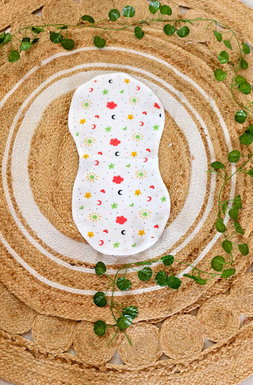 Sunshine & Stars - Reversible Crinkled Muslin Burp cloth