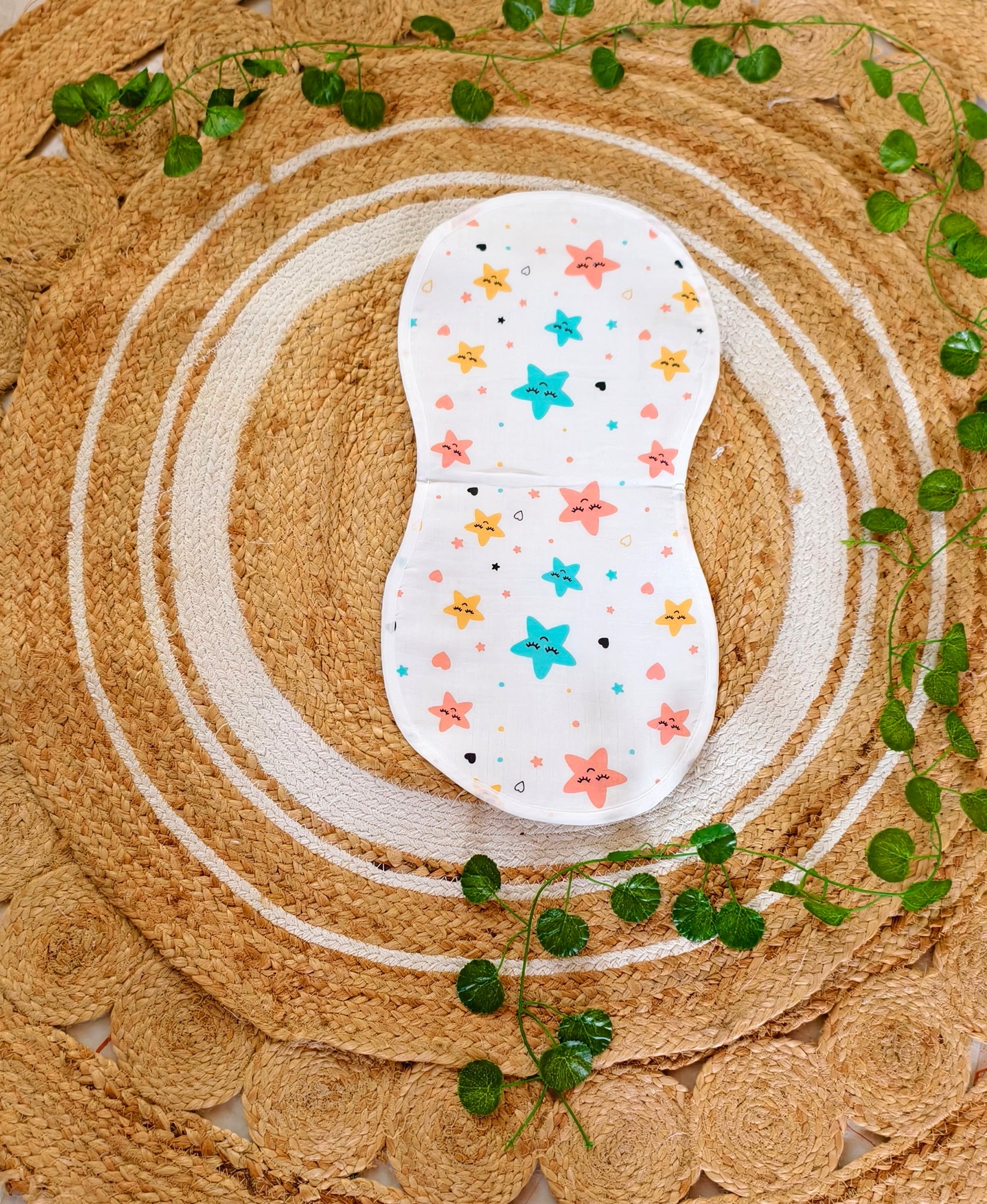 Twinkle Baby - Reversible Crinkled Muslin Burp cloth