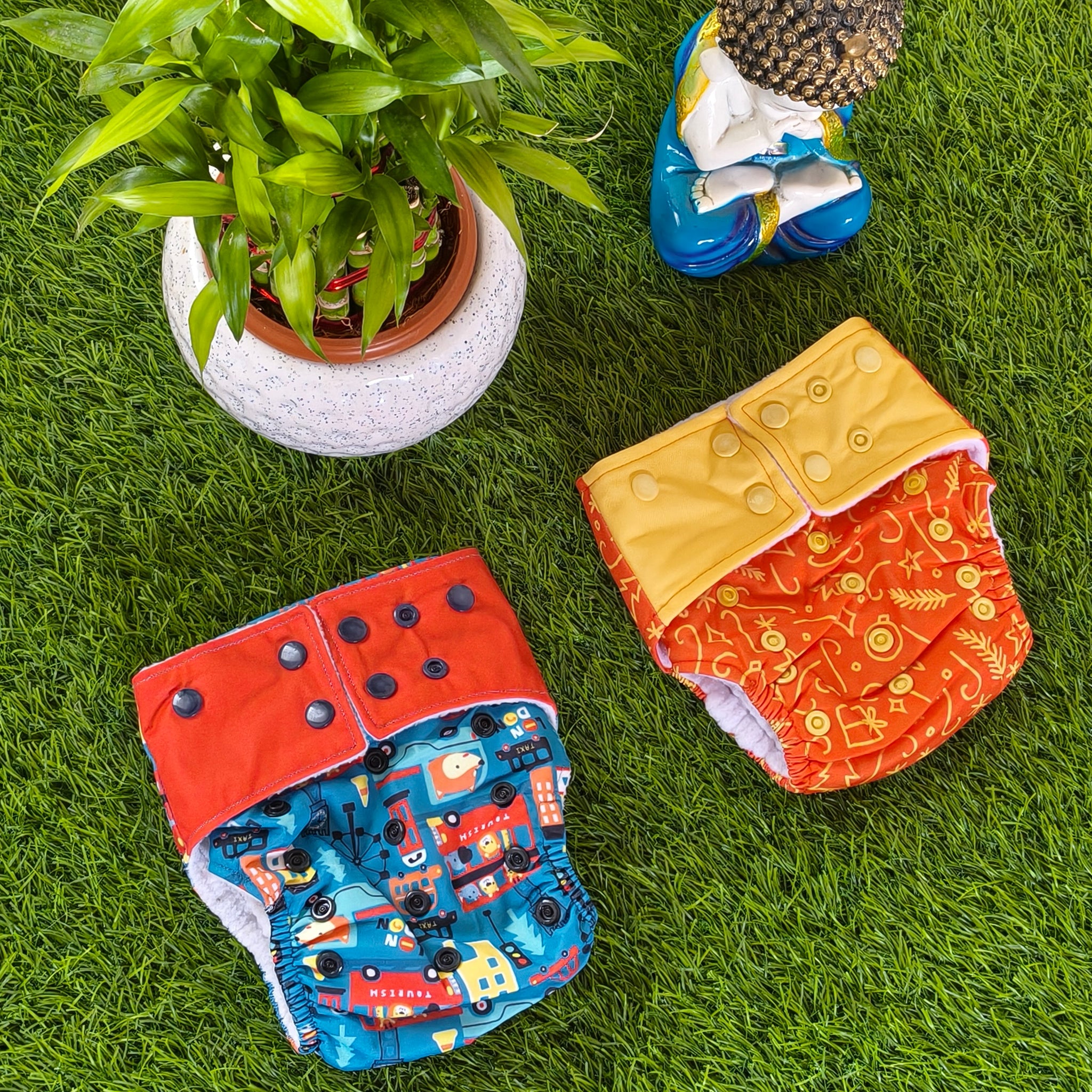 Freesize cloth diaper - 6kg-17kg Day and night usage (pack of 2)