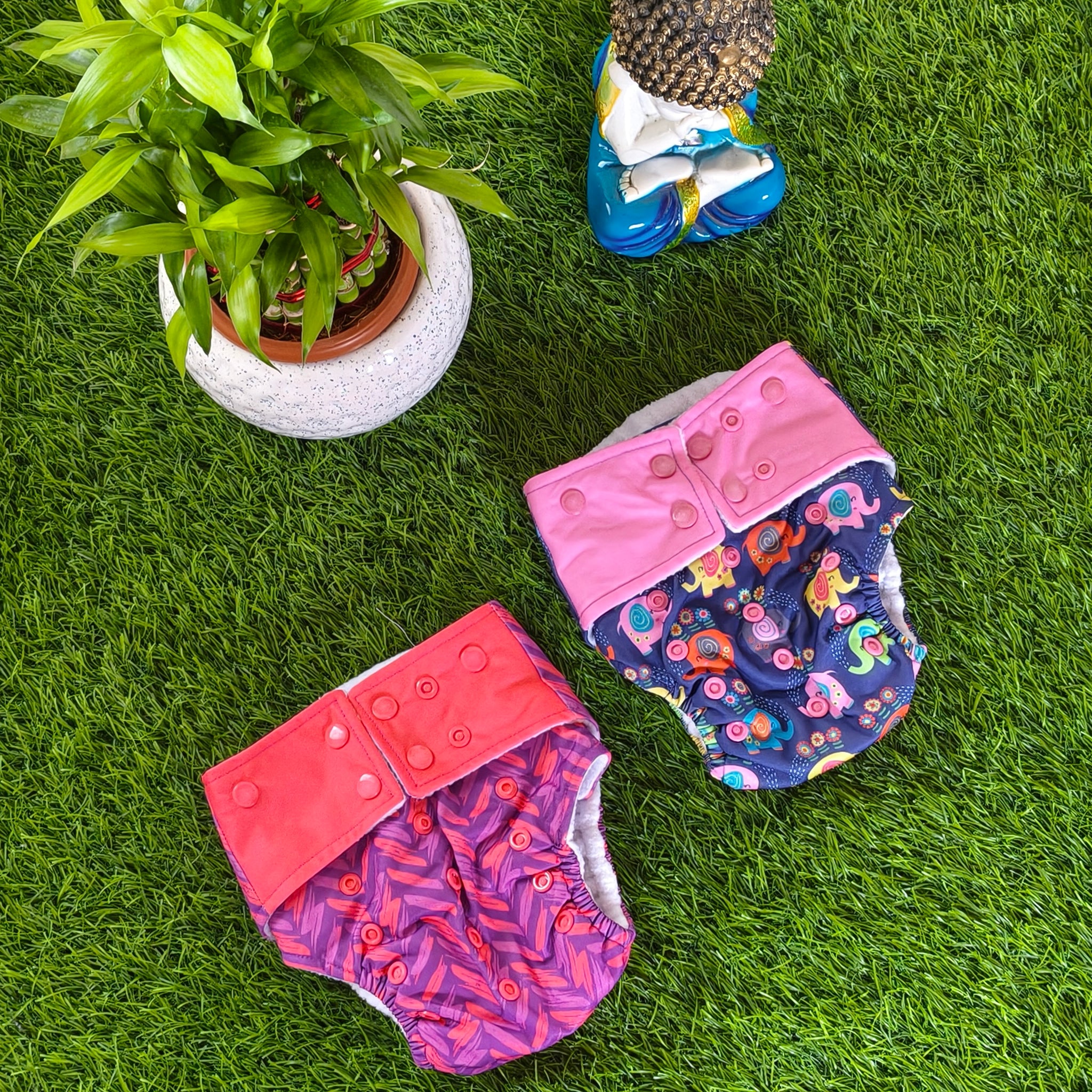 Freesize cloth diaper - 6kg-17kg Day and night usage (pack of 2)