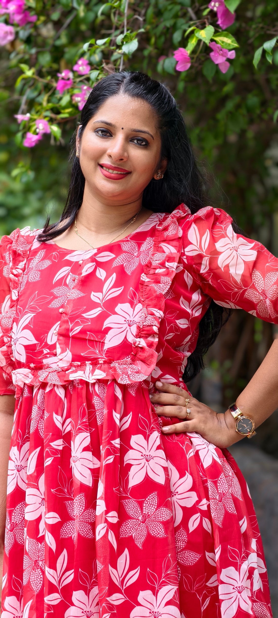Blooming Grace Georgette Maxi