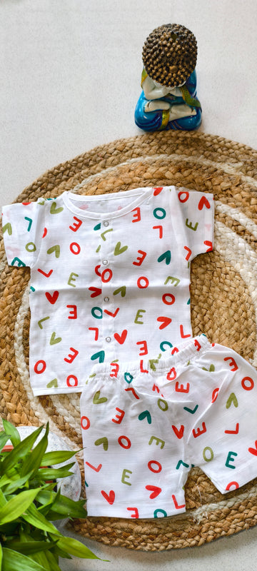Love vibes - Premium Muslin Co-ord Set