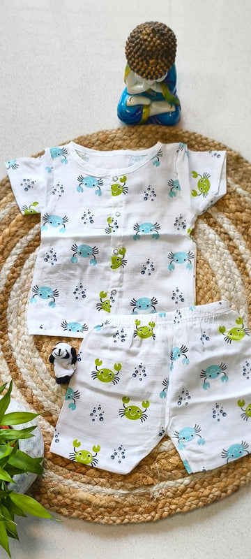 Crab - Premium Muslin Co-ord Set
