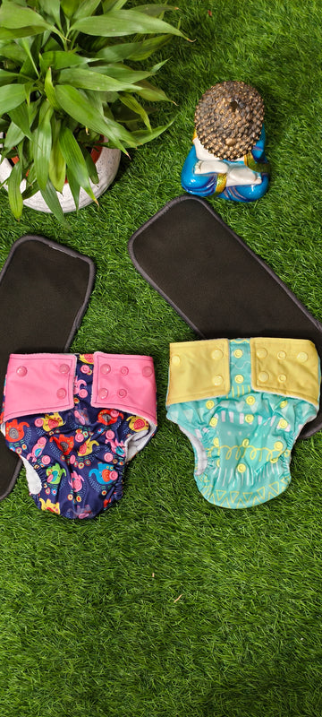Freesize cloth diaper - 6kg-17kg Day and night usage Combo3