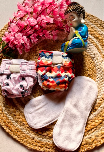 Freesize cloth diaper - 2.5 kg-8kg Day and night usage