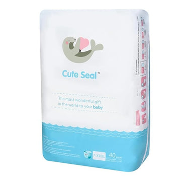 Cute Seal Pant Style Baby Diapers (3XL) Pack of 40 (17+kgs)