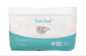 Cute Seal Tape Style Baby Diapers (Newborn) Pack of 36 (upto 5kgs)