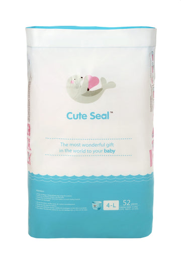 Cute Seal Pant Style Baby Diapers (Large) Pack of 52 (9-14kgs)